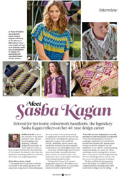 Interview with Sasha Kagan in The Knitter Magazine, December 2013