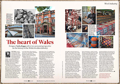 article about the Welsh woolen industry by Sasha Kagan, from The Knitter magazine